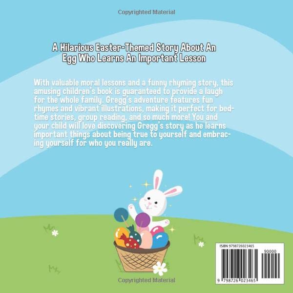 Gregg the Farting Egg: Funny Children's Book About Patience - Perfect Easter Basket Stuffer Gift for Boys & Girls | Bedtime Story, Classroom Read-Aloud, Holiday Gift Idea