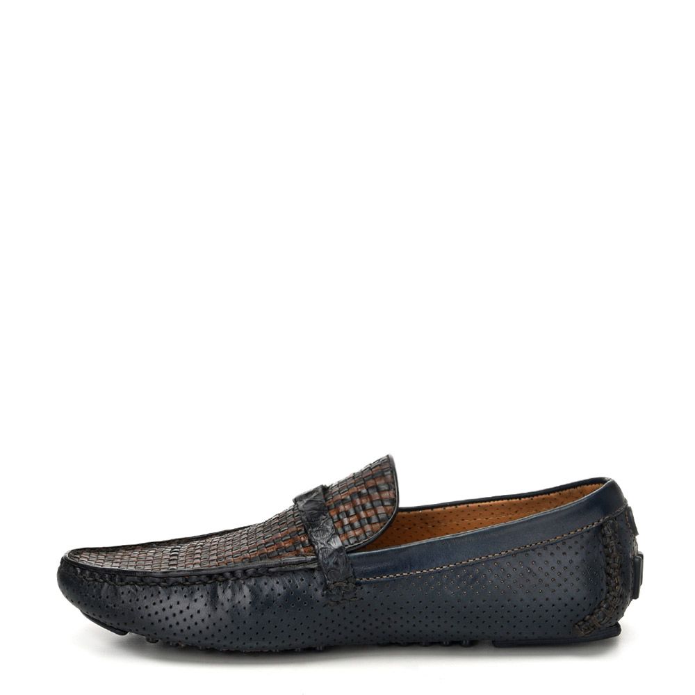 Men's Cuadra Blue Fashion Casual Leather Driver Shoes - Comfortable & Stylish Loafers for Driving, Work & Everyday Wear