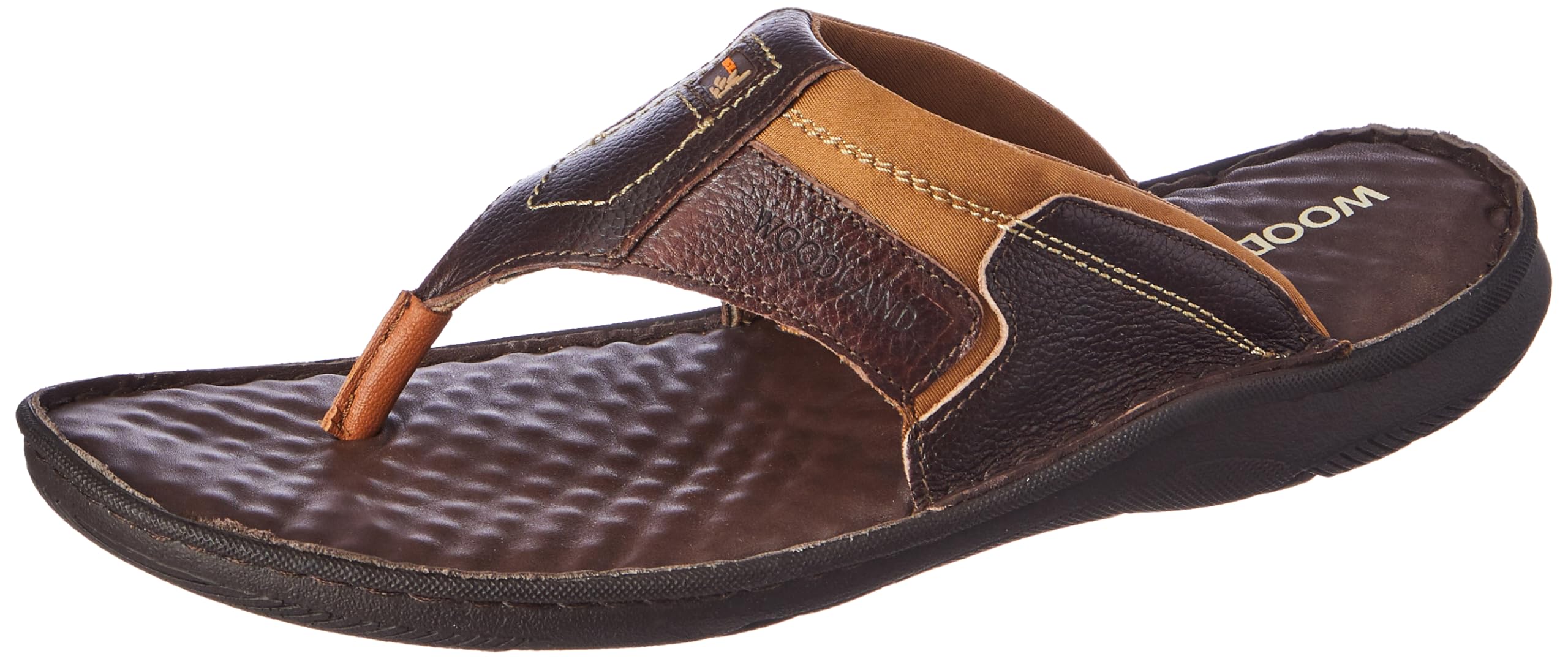 Woodland Men's Leather Slippers - Comfortable Indoor/Outdoor House Shoes for Relaxing at Home, Lounging & Errands - Premium Soft Leather & Cushioned Sole