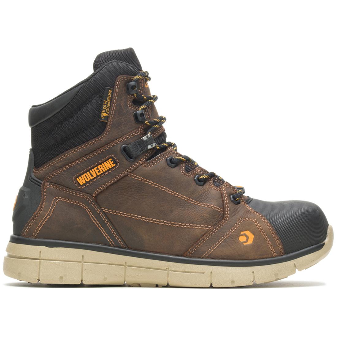 Rigger Waterproof CarbonMax Work Boots for Men - Durable Brown Safety Boots for Construction, Hiking & Outdoor Work