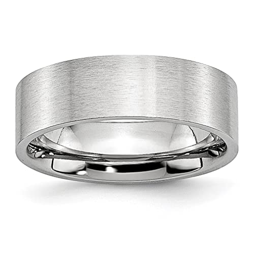 ICE CARATS 7mm Cobalt Band Ring for Men - Classic Flat Wedding Ring, Durable & Hypoallergenic Jewelry - Perfect Gift for Dad, Husband, Boyfriend - Ideal for Weddings, Anniversaries, and Everyday Wear