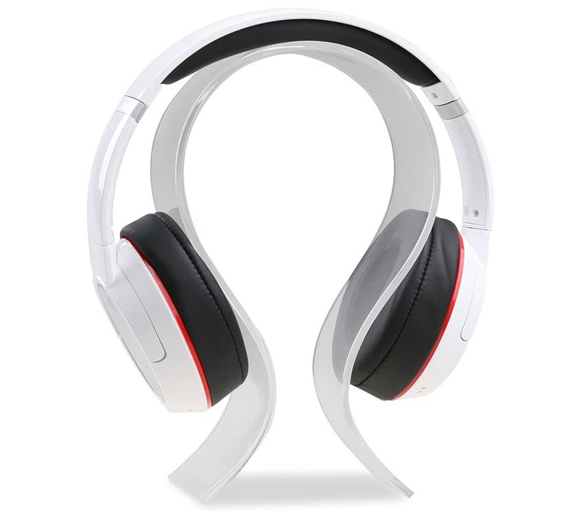 Universal Acrylic Headphone Stand Holder - 12.5x6x22cm Headset Hanger for Earbuds, Gaming Headsets & Office Headphones - Perfect for Desk Organization, Gaming Setup & Workspace Display