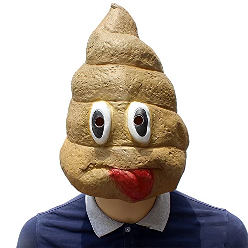 Halloween Masquerade Masks for Adults - Funny Poop Full Face Costume Mask with Personalized Yellow Hood - Perfect for Carnival Parties, Cosplay & Holiday Gifts (Great for Friends & Halloween Events)