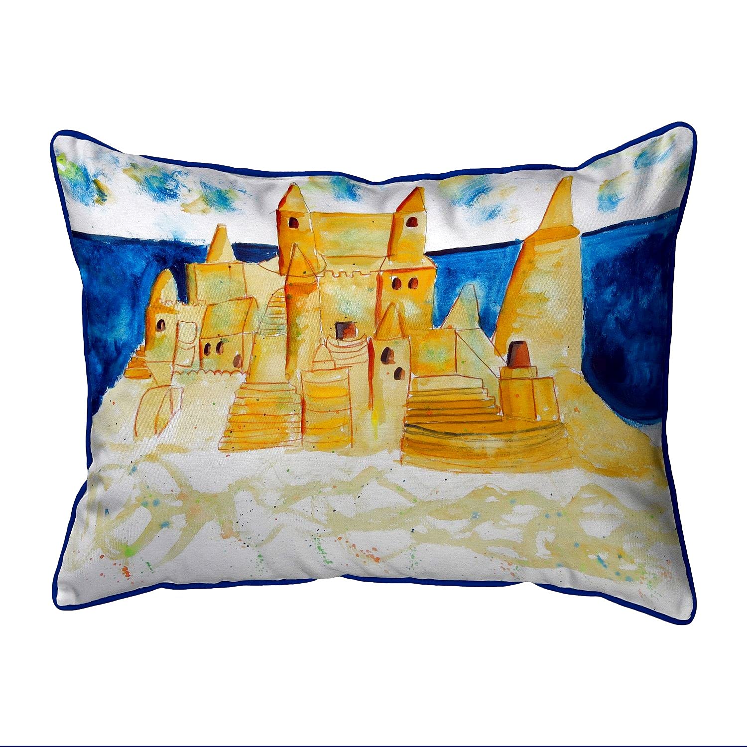 Betsy Drake HJ1043 Decorative Throw Pillow 16x20 Inches - Multi Color Cushion for Sofa, Bed, Living Room & Home Decor