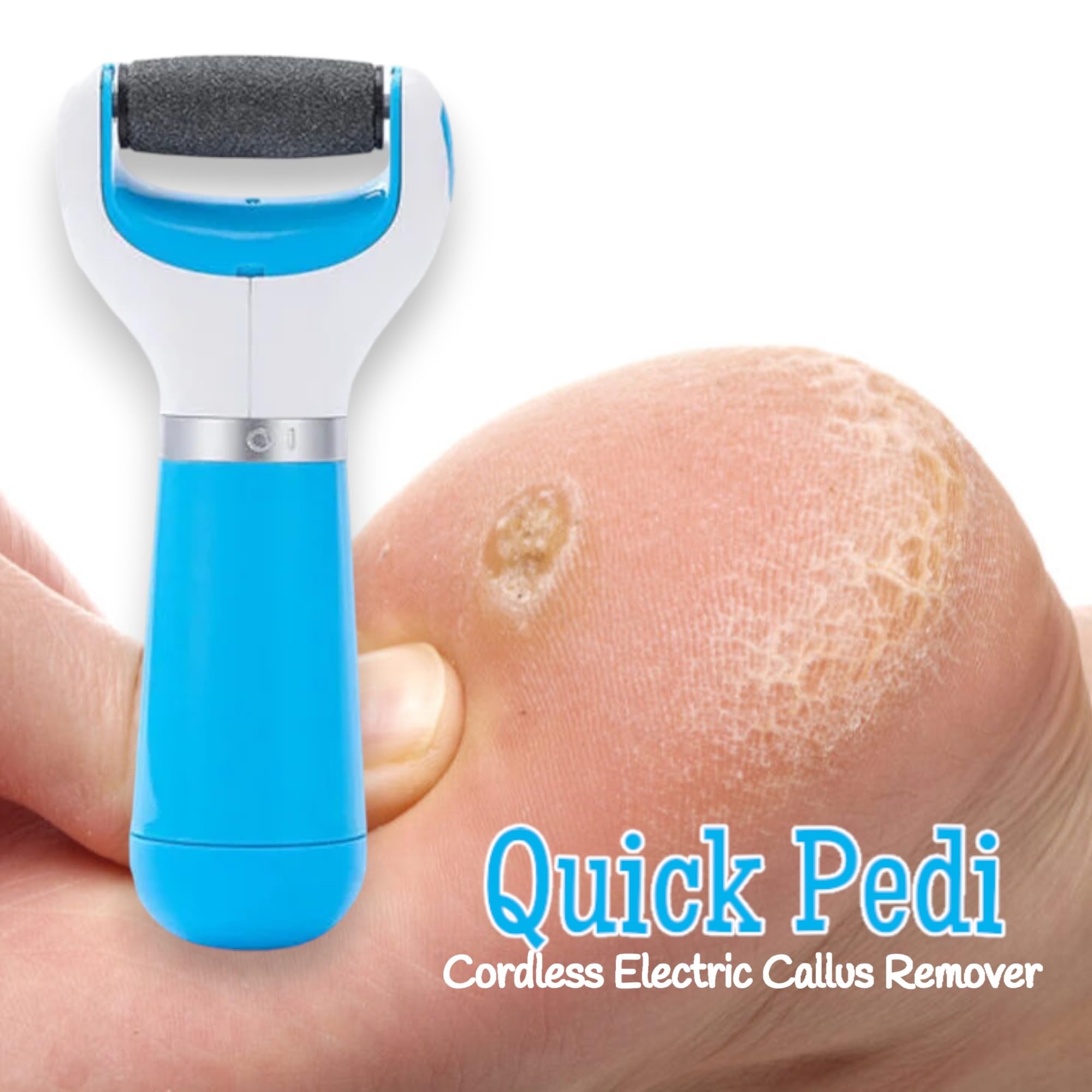 Rechargeable Cordless Electric Foot File Callus Remover - Pedicure Tool for Smooth & Soft Feet - Perfect for Home Spa, Travel & DIY Foot Care