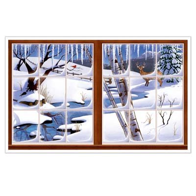 Winter Sky Plastic Backdrop - Pack of 6 for Photography, Party Decor & Seasonal Displays