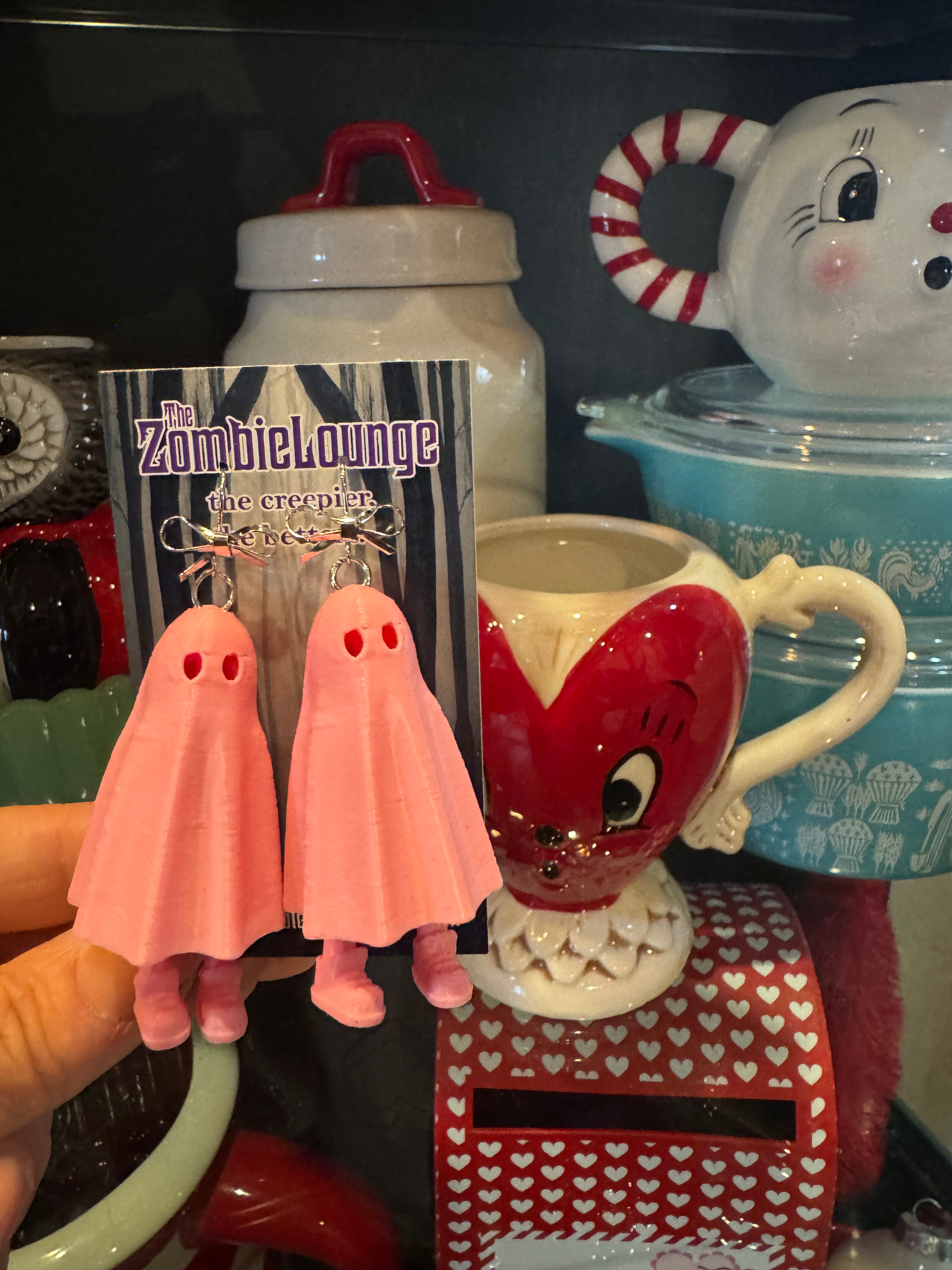 Spooky Dancing Ghost Earrings for Women - Halloween Party Accessories & Gothic Jewelry Gift