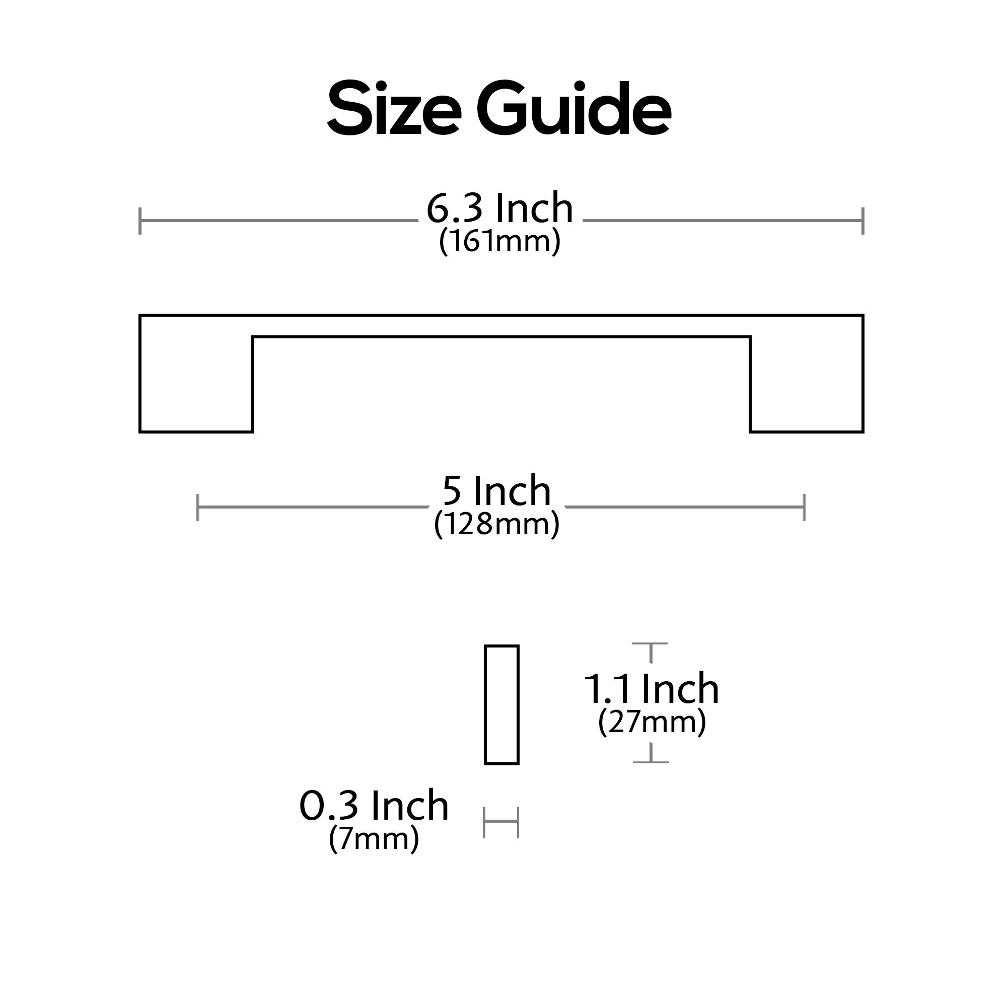10 Pack Matte Black Cabinet Pulls - 5 Inch (128mm) Hole Centers, Modern Rectangle Kitchen Cabinet Handles for Drawers & Cabinets - Durable & Stylish Hardware for Home & Office Renovation