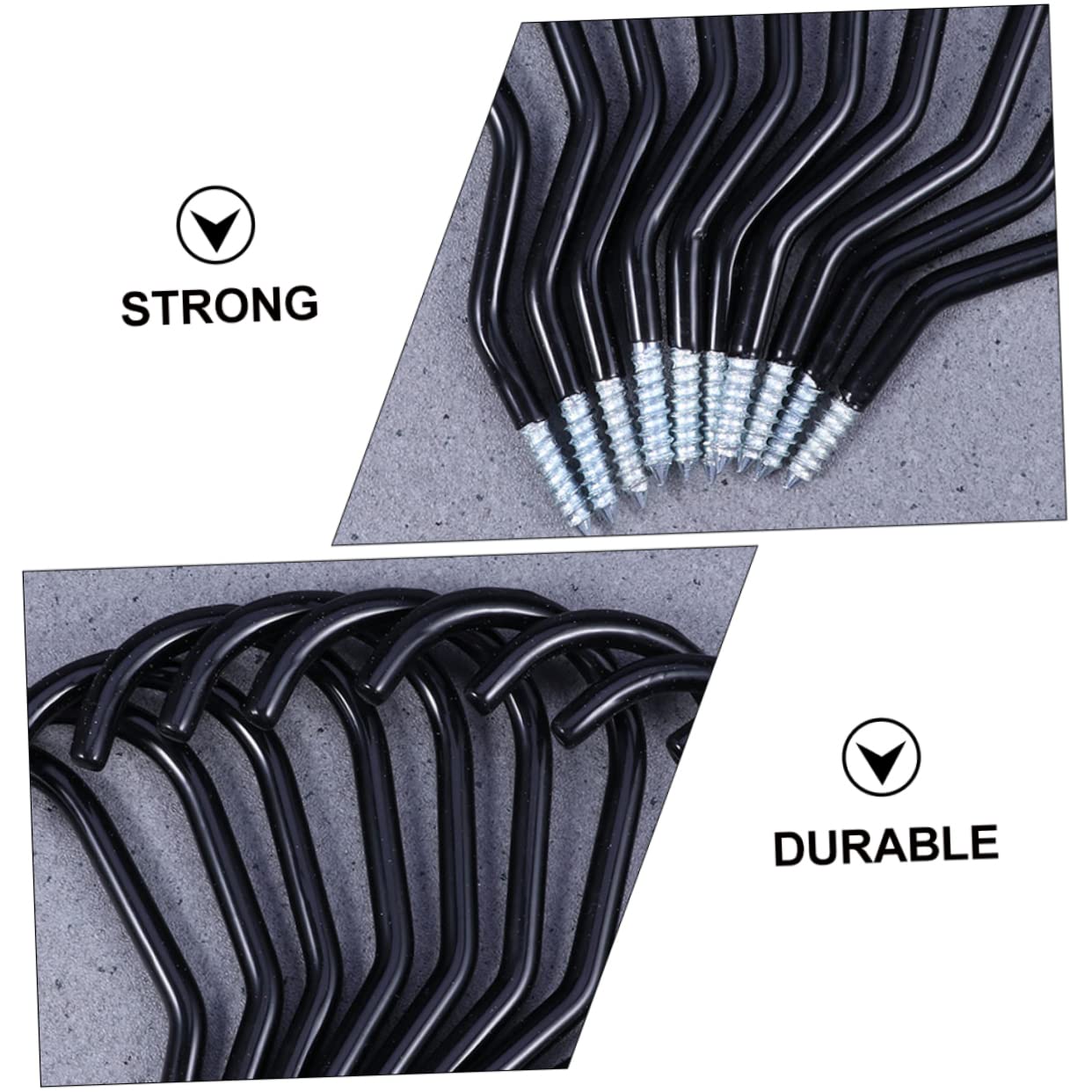 AUTSUPPL 10-Pack Heavy Duty Steel Bike Hooks - Wall Mount Bicycle Storage Rack with Screw-in Garage Hooks for Secure Bike Display & Organization - Perfect for Garage, Shed, or Indoor Cycling Storage