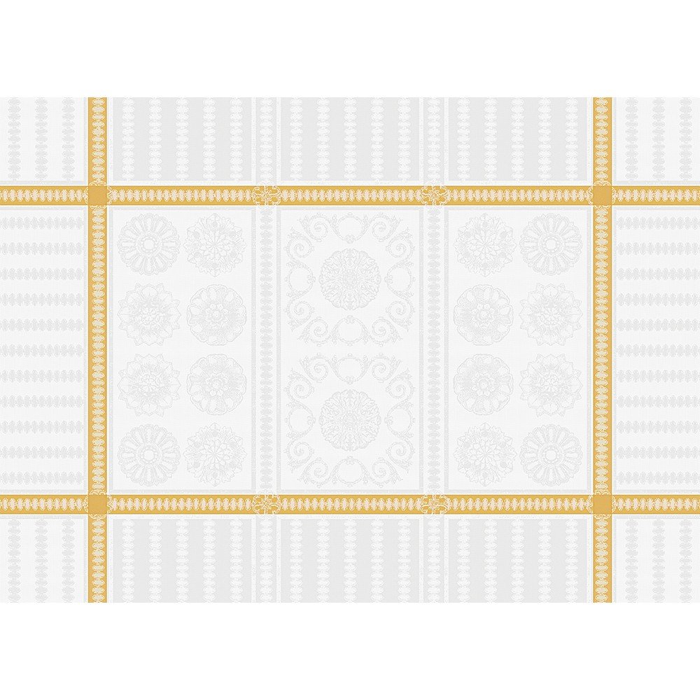 Garnier-Thiebaut Set of 4 Tuileries d'Or Gold French Jacquard Placemats - 21x15 Inches 100% Cotton - Elegant Dining Table Decor for Formal Dinner Parties & Holiday Entertaining