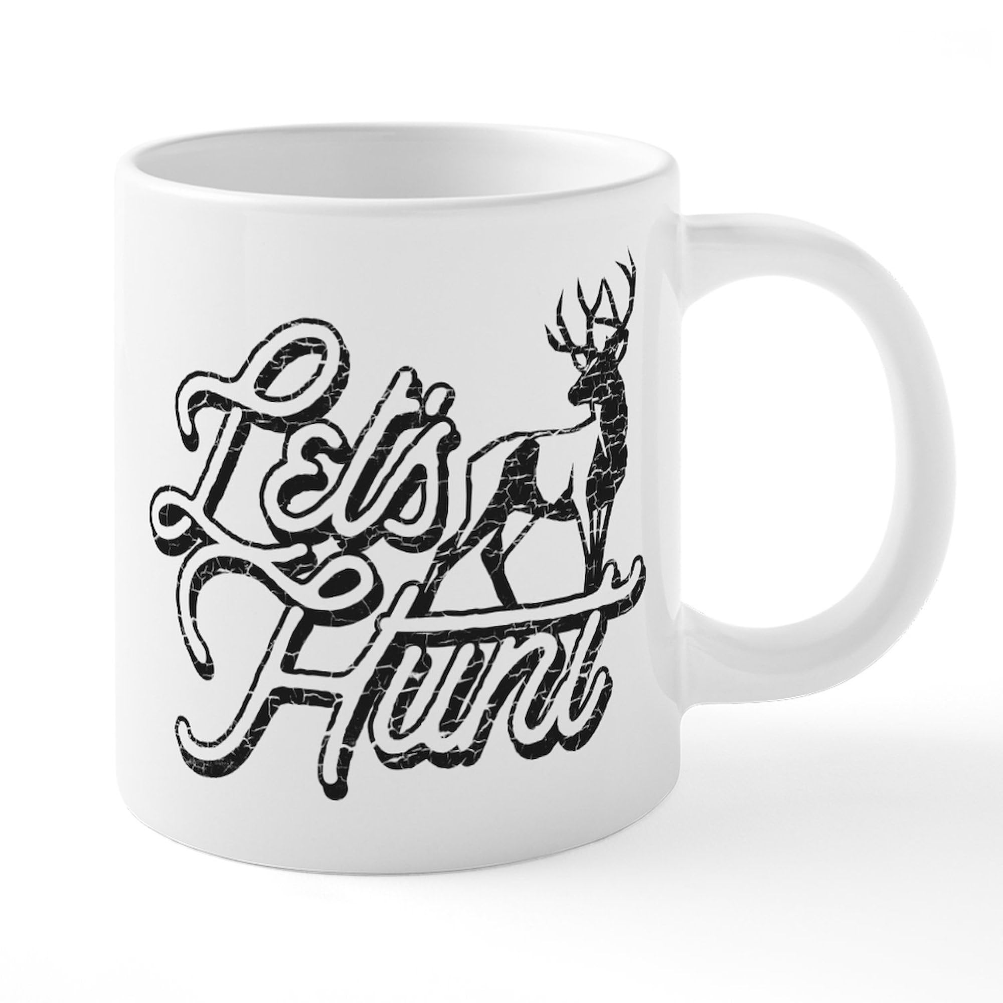 Let's Hunt 20oz Ceramic Coffee Mug - Large Insulated Tea Cup for Office, Camping & Outdoor Adventures - Funny Hunting Gift for Men & Women
