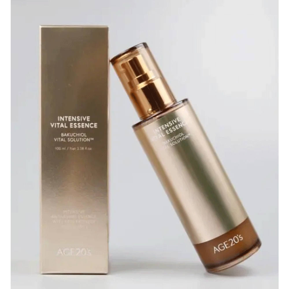 AGE20's Intensive Vital Essence - Anti-Aging Facial Serum with Hyaluronic Acid (50ml/100ml) for Hydration & Wrinkle Reduction - Perfect for Night Routine & Dry Skin Care