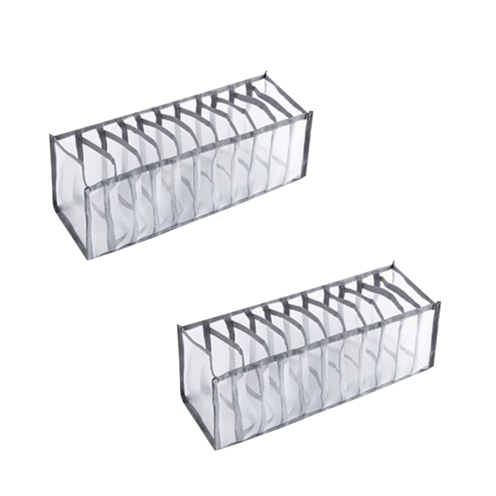 Mesh Underwear & Socks Storage Box - Foldable Closet Organizer with Dividers, Nylon Dresser Compartments for Clothes Organization - Perfect for Bedroom, Closet & Travel Storage Solutions