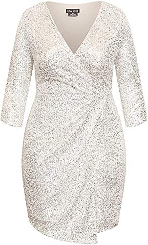 City Chic Plus Size Women's Dress - Flattering Razzle Design for Curvy Figures | Perfect for Office Wear, Cocktail Parties & Special Occasions
