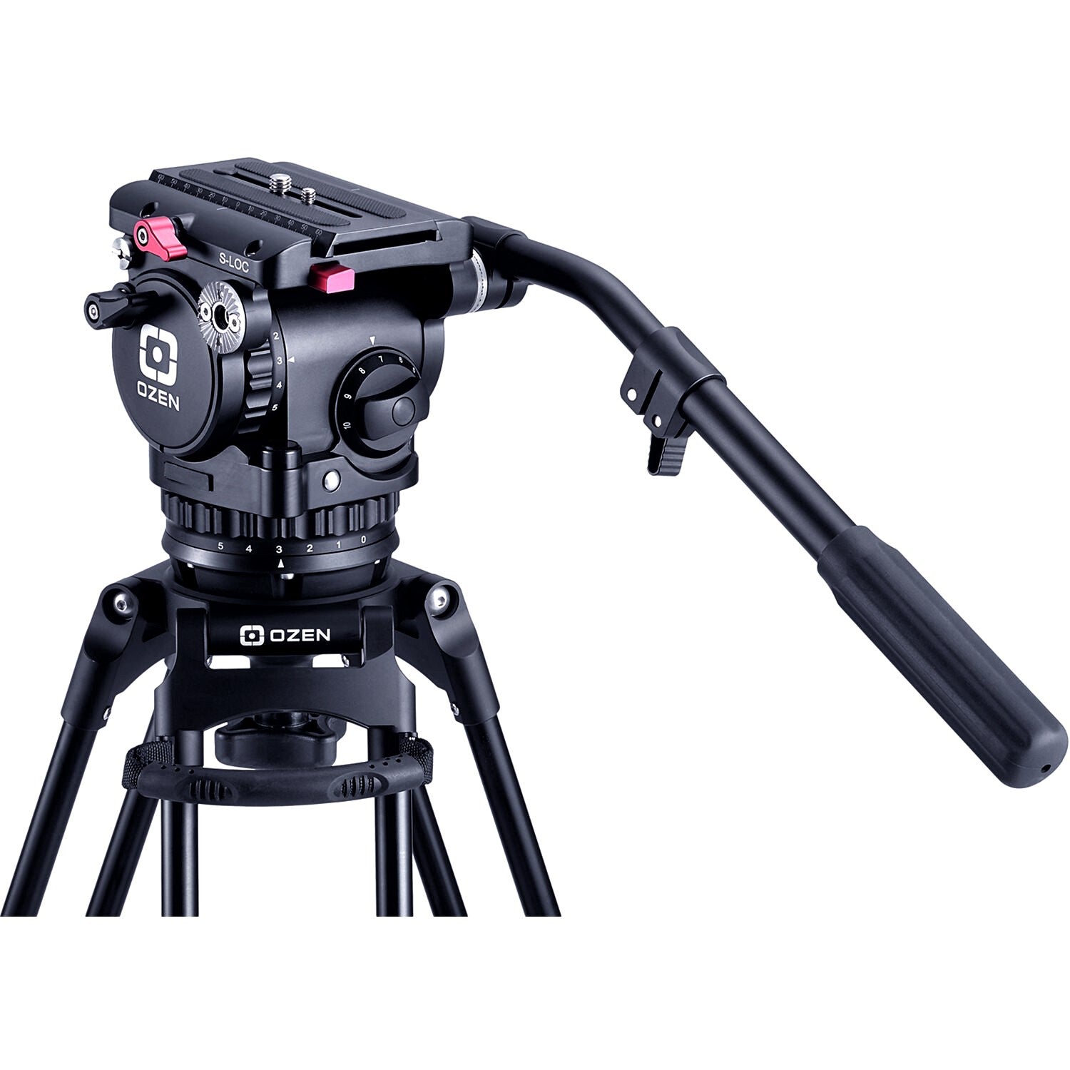 OZEN AGILE 10S S LOC Fluid Head Tripod - Professional Video Camera Tripod with Smooth Pan & Tilt for DSLR Camcorders - Perfect for Vlogging, Live Streaming, and Film Production