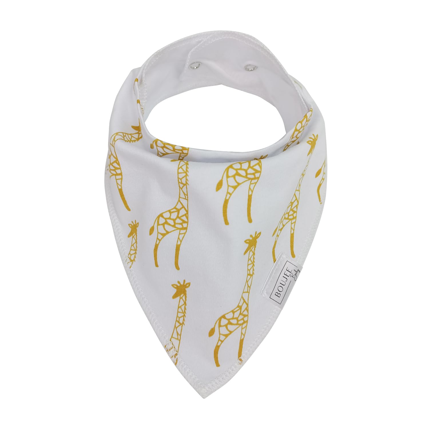 BOUJEE Baby 100% Cotton Adjustable Drool Bibs - Ultra Absorbent, Soft & Flexible for Newborns & Toddlers - Machine Washable, Pack of 6 - Perfect for Feeding, Teething & Messy Playtime
