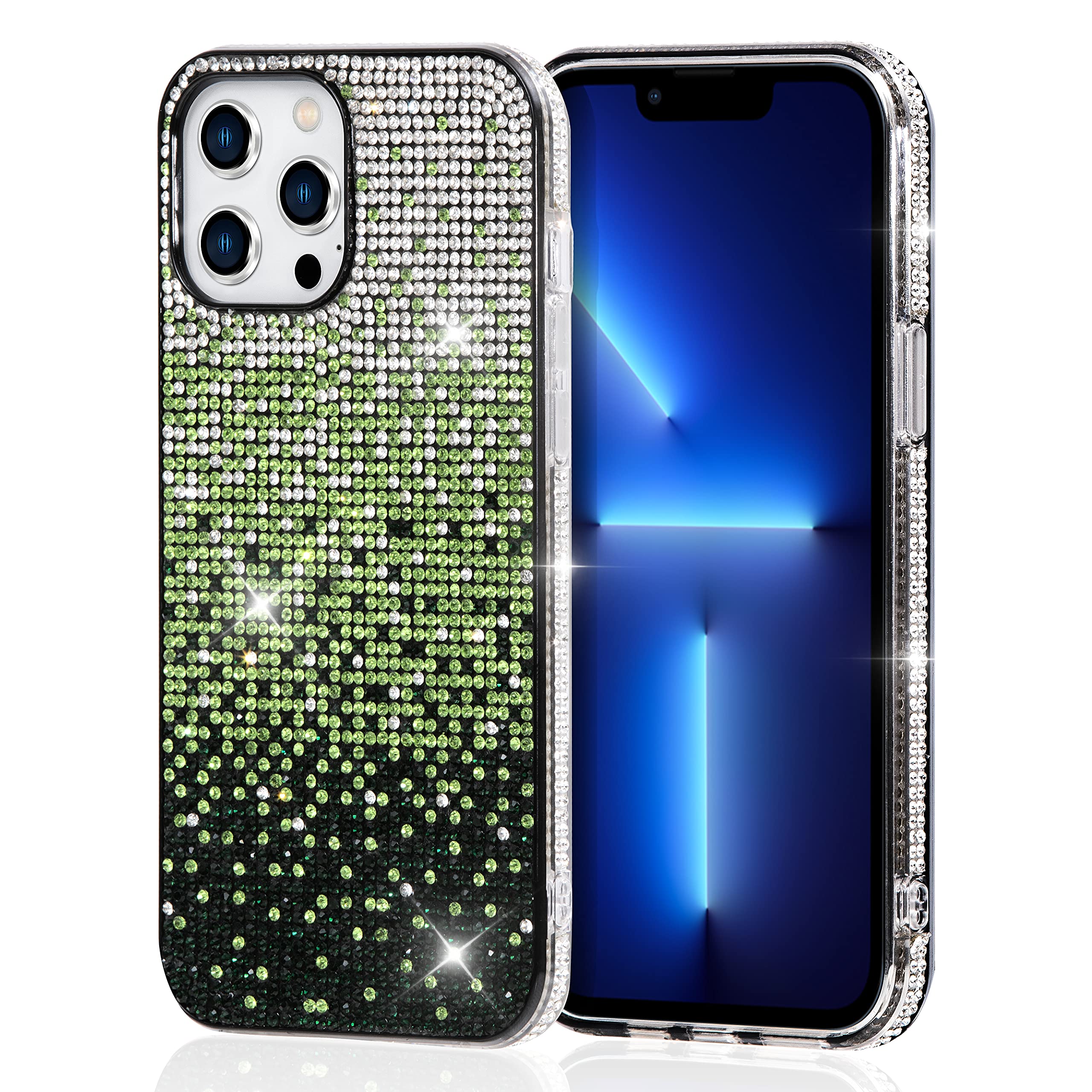 Premium Shockproof TPU Case for iPhone 12 Pro Max - Gradient Glitter Design for Daily Protection