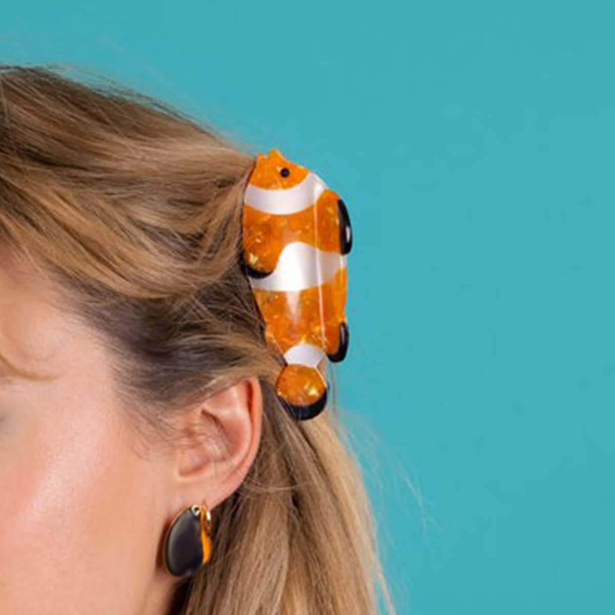 Stylish Acetate Claw Hair Clips for Women - Cute Clownfish Design Hair Accessories for Ponytails, Braids & Everyday Hairstyles