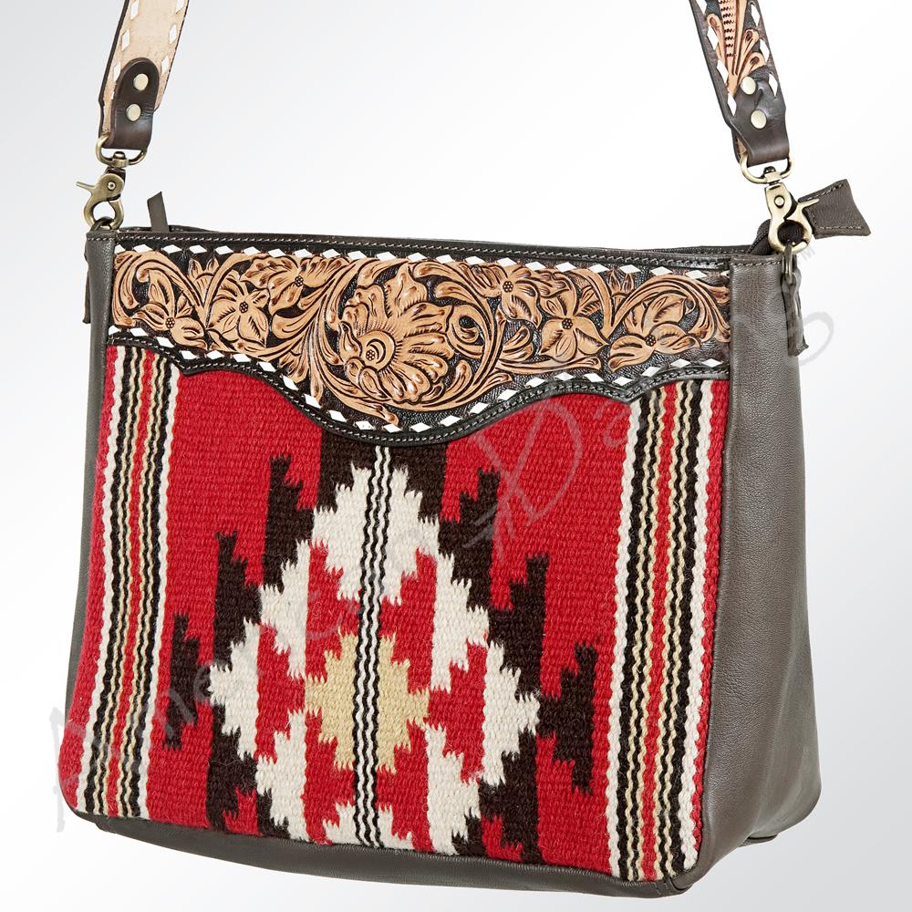 Authentic American Darling Red Aztec Bag - Handmade Boho Crossbody Purse for Women | Perfect for Festivals, Travel & Everyday Use