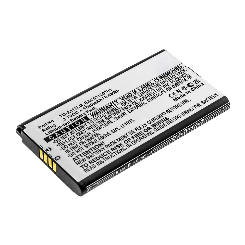 Synergy Digital Replacement Battery for LG NP5550B Speaker - 1800mAh Li-ion 3.7V High Capacity Battery Compatible with LG TD-Aa15LG - Perfect for Outdoor Parties, Home Audio & Portable Speaker Power Backup