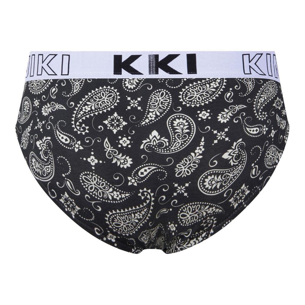 Kiniki Men's Cotton Printed Brief Underwear - Soft, Breathable & Comfortable for All-Day Wear - Gym, Workout, Running, Yoga & Travel - Perfect for Sports, Casual Outfits & Active Lifestyle - Great Gift for Men - Ideal for Home, Office, Outdoor Activities & Lounge Wear