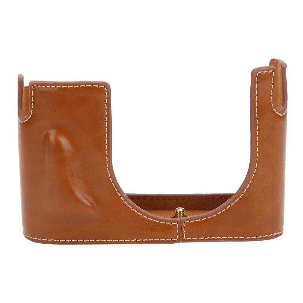 Leica Q Camera Half Body Case - PU Leather Protective Cover with Bottom Opening (Brown) | Durable Shell for Leica Q Series | Perfect for Travel, Outdoor Photography & Everyday Protection