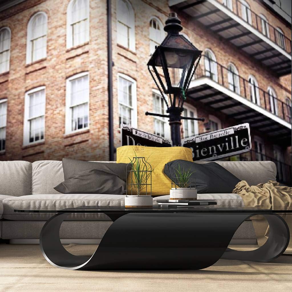 Peel and Stick Wallpaper - French Quarter New Orleans Style Removable Vinyl Wall Mural - Self-Adhesive Large Wall Sticker for Home Decor, Shelf Paper - Perfect for Living Room, Bedroom, and Office Accent Walls