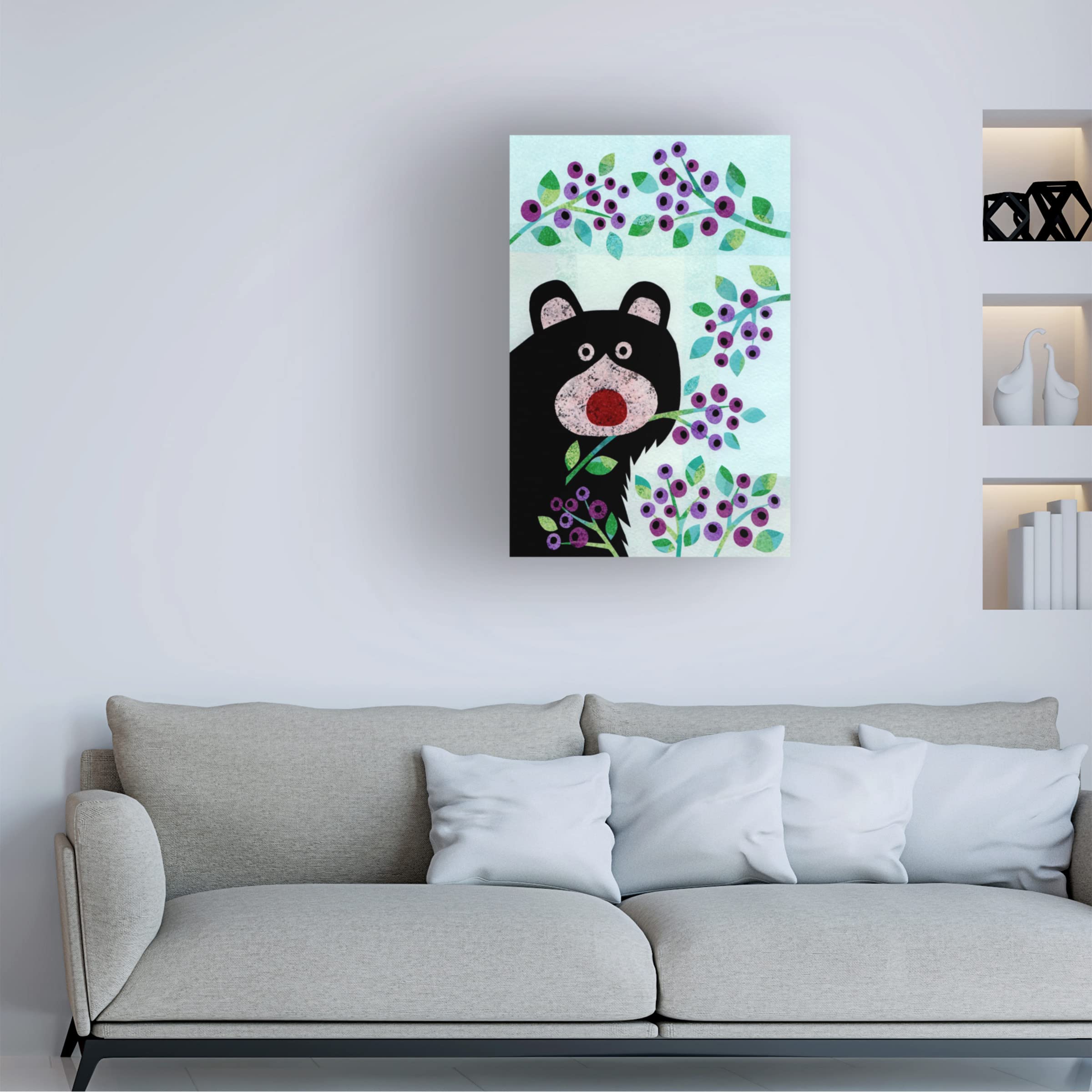 Trademark Fine Art 'Forest Creatures XI' by Kim Conway - 16x24 Inch Canvas Wall Art | Nature-Inspired Home Decor for Living Room, Bedroom & Office