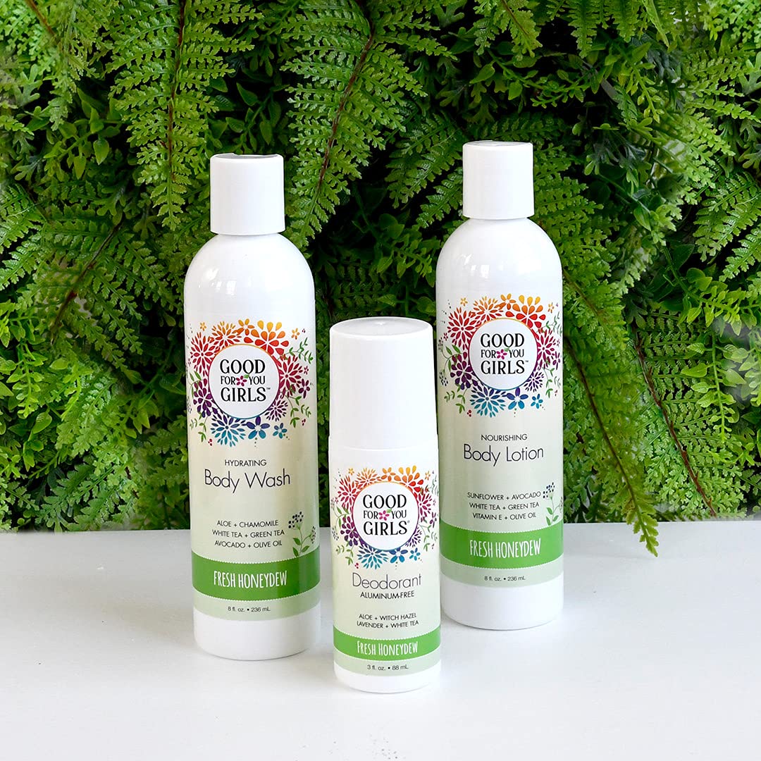 Good For You Girls 2-Piece Honeydew Scented Body Wash & Lotion Gift Set | Moisturizing Skincare Duo for Teens & Women | Perfect for Birthday Gifts, Self-Care Pampering & Spa Days
