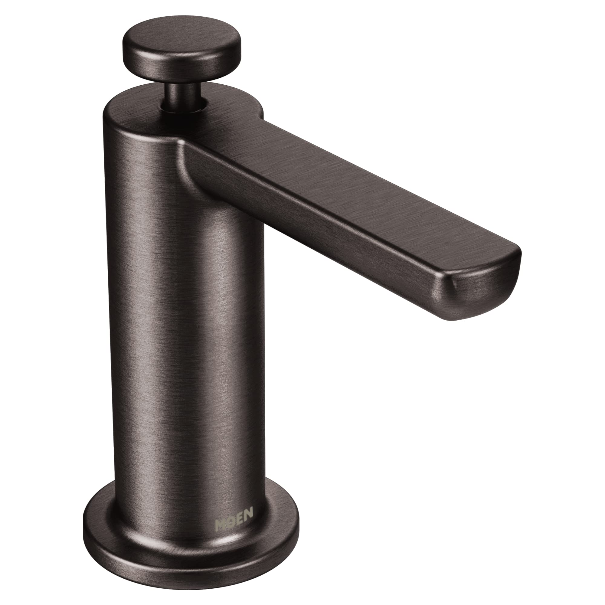Moen S3947BLS Black Stainless Steel Modern Kitchen Soap Dispenser - Deck Mounted Refillable Lotion & Soap Pump for Sink - Ideal for Home, Restaurant, and Office Use