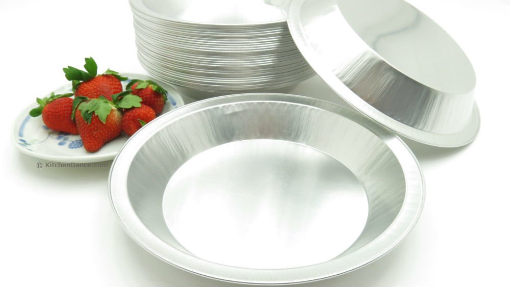KitchenDance 9 Inch Disposable Heavy Duty Aluminum Foil Pie Pans - Pack of 200 - Perfect for Baking, Cooking, and Meal Prep - Ideal for Pies, Quiches, and Party Desserts