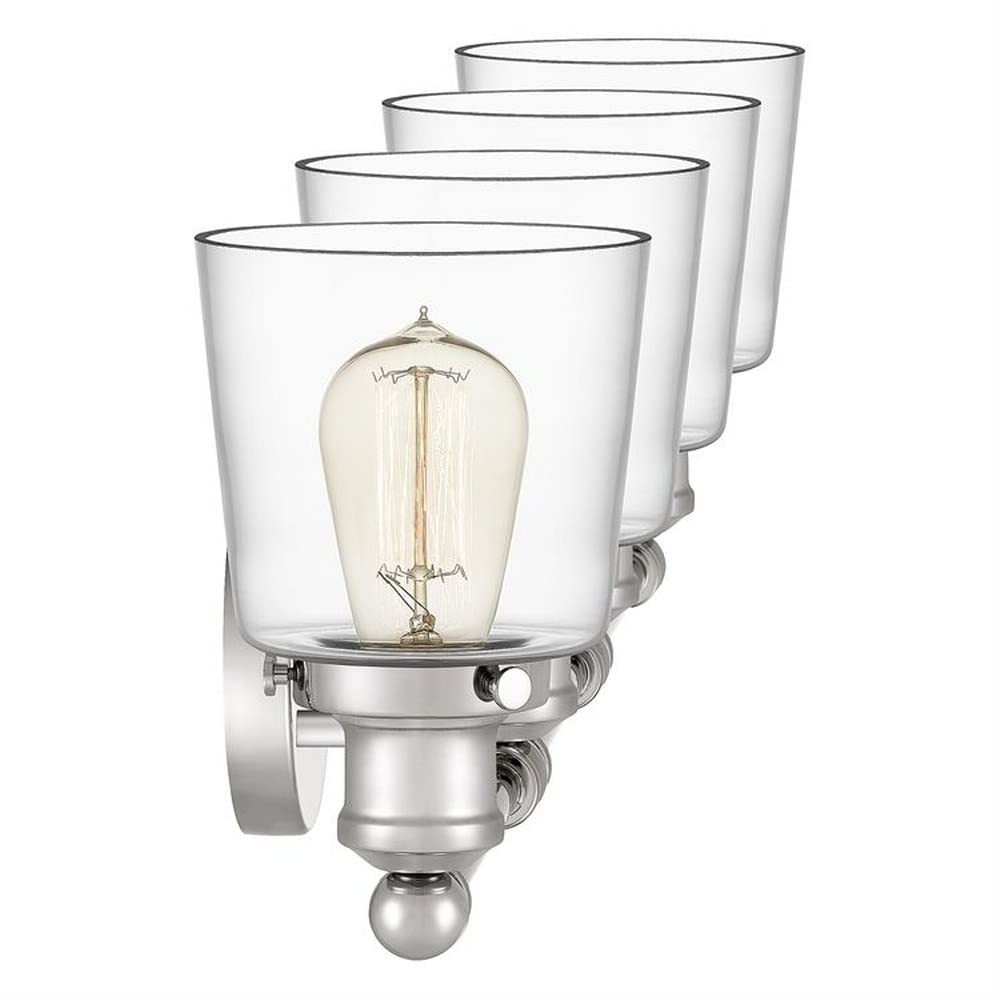 4-Light Transitional Extra Large Vanity Light - Damp Rated Bathroom Lighting Fixture - 71-Bel-2289396 - Perfect for Bathroom, Powder Room & Spa Decor