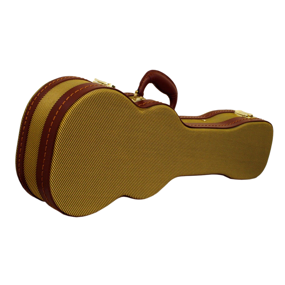 DCM VTW C Concert Ukulele with Wood Case & Tweed Cover - Perfect for Travel, Performances & Music Lessons