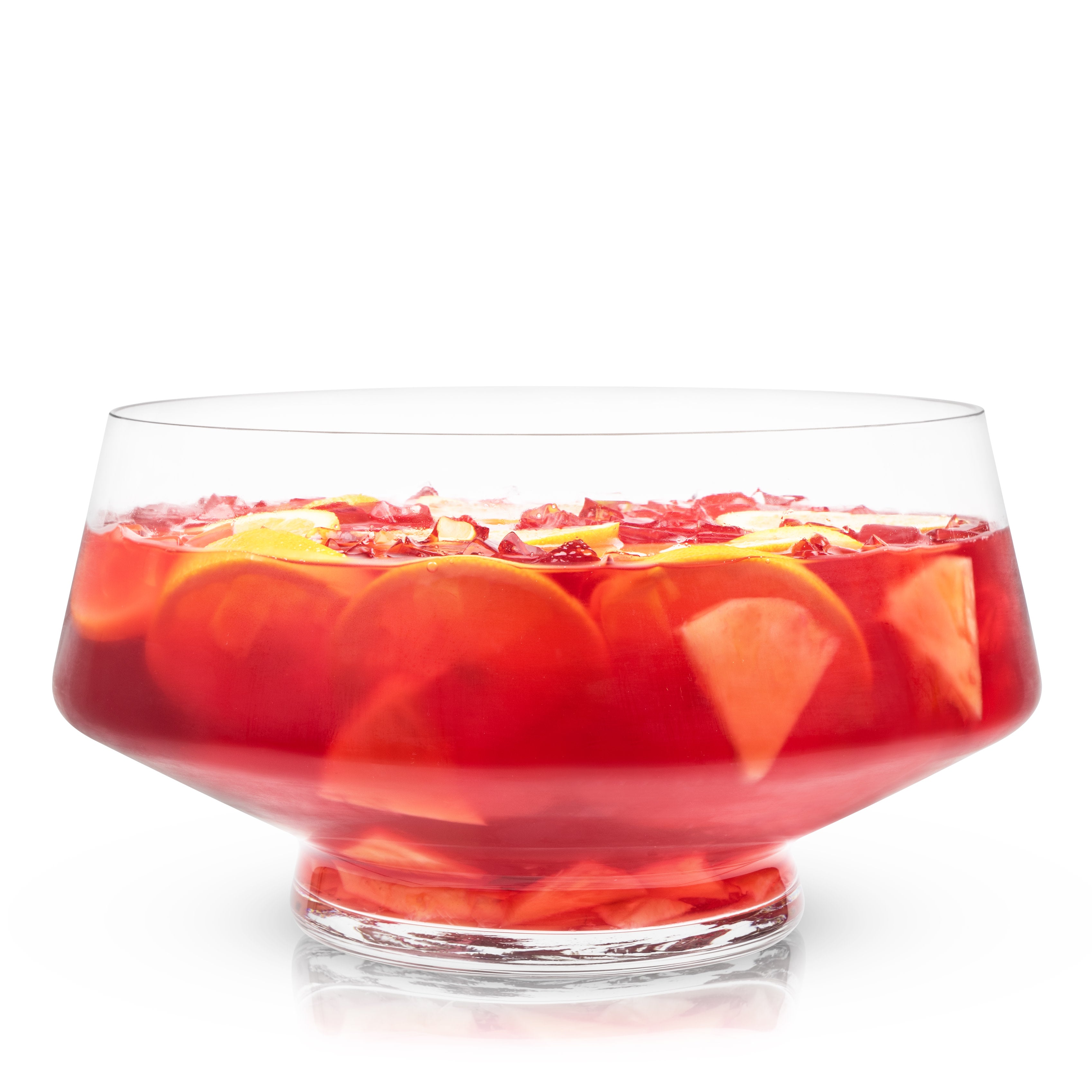 Premium Raye Heavy Base Punch Bowl Set - Elegant Glass Serving Bowl for Parties, Weddings & Holidays - Large Capacity for Drinks, Cocktails & Beverages