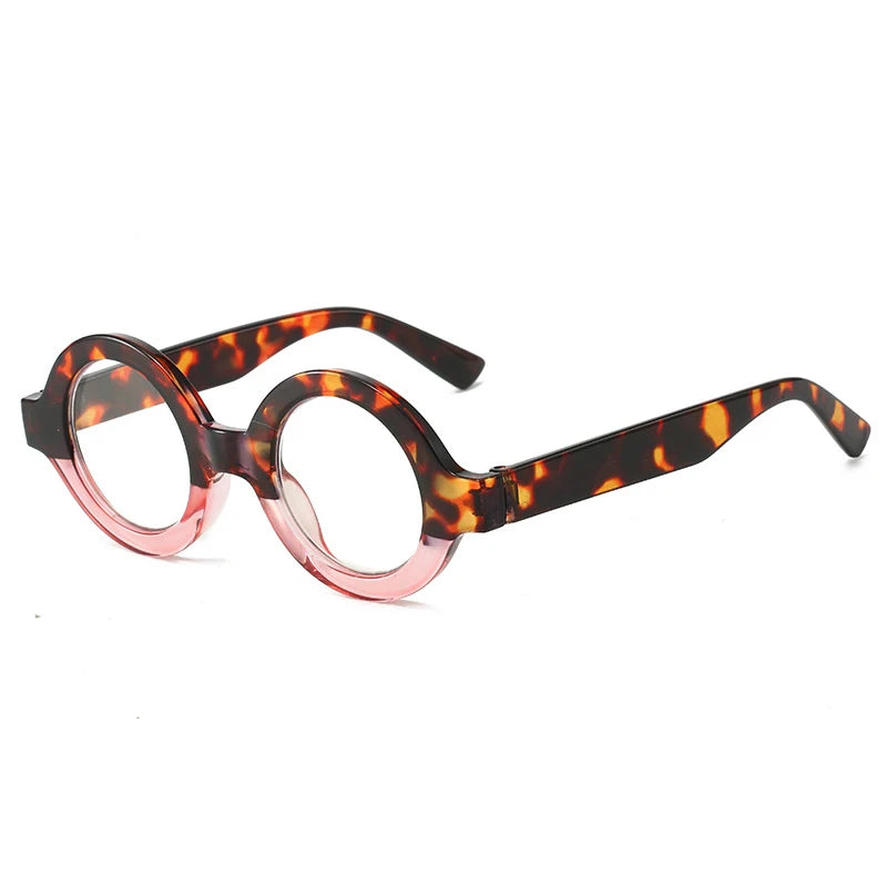 CCspace Women's Full Rim Round Thick Polycarbonate Reading Glasses +1.00 to +4.00 Strength | Blue Light Blocking | Lightweight & Durable for Reading, Computer Work & Office Use