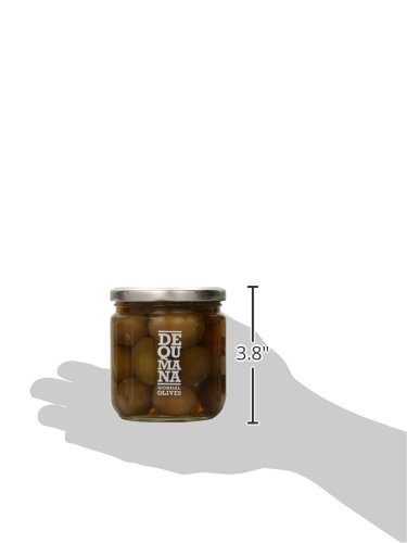 Dequmana Gordal Olives - Premium Spanish Green Olives, 7 oz Jar - Perfect for Salads, Charcuterie Boards & Mediterranean Recipes