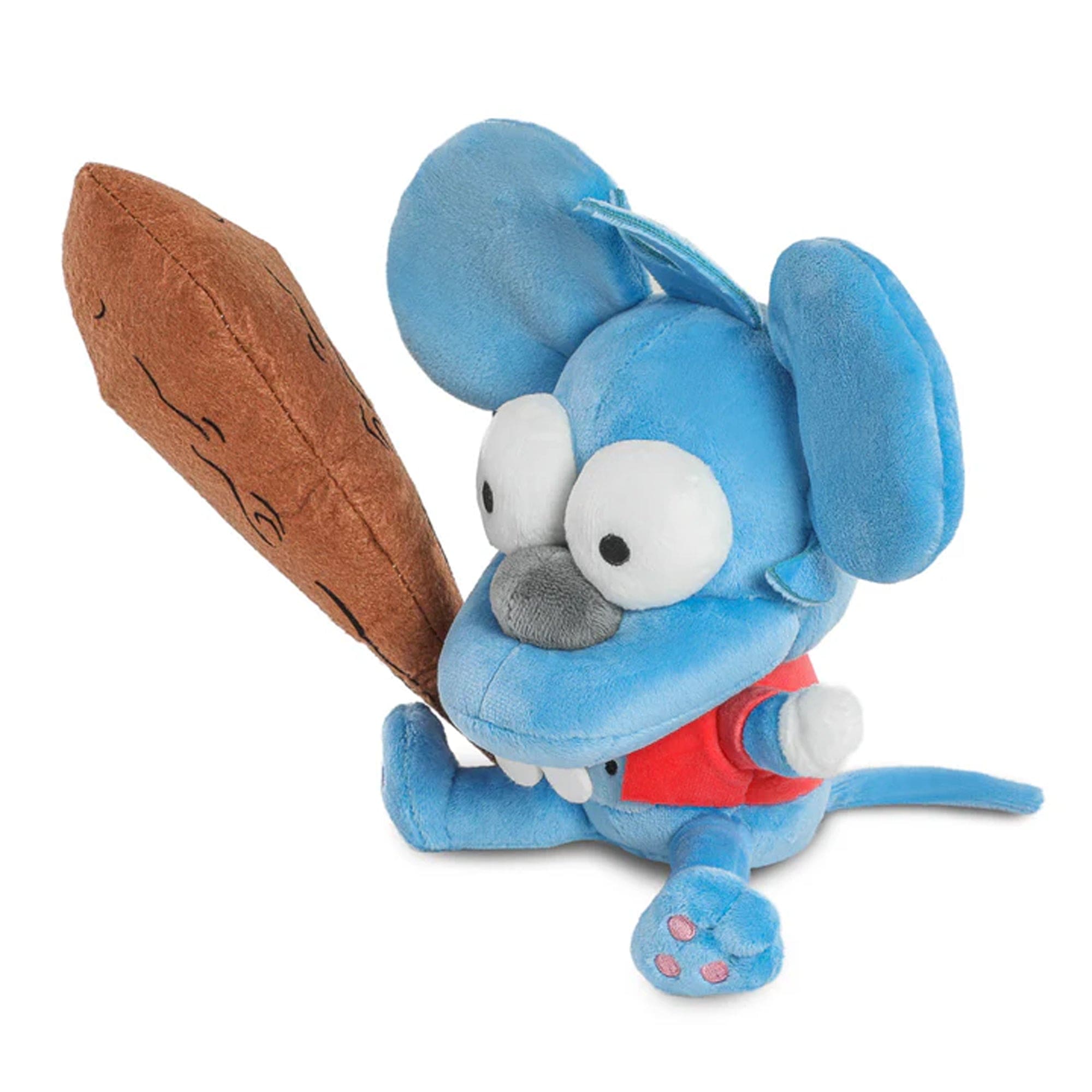 Kidrobot The Simpsons Itchy Interactive Plush Toy - Soft & Huggable Cartoon Character Stuffed Animal for Kids & Collectors | Perfect for Gifts, Bedroom Decor, and Simpson Fan Collections