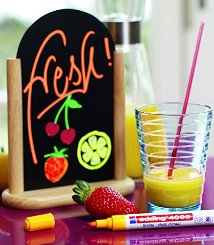 edding 4095 Light Green Chalk Marker Pen - 2-3mm Round Medium Nib - Opaque Liquid Chalk for Chalkboards, Windows, Glass & Mirrors - Perfect for Restaurants, Cafes, Retail Signs & DIY Home Decor