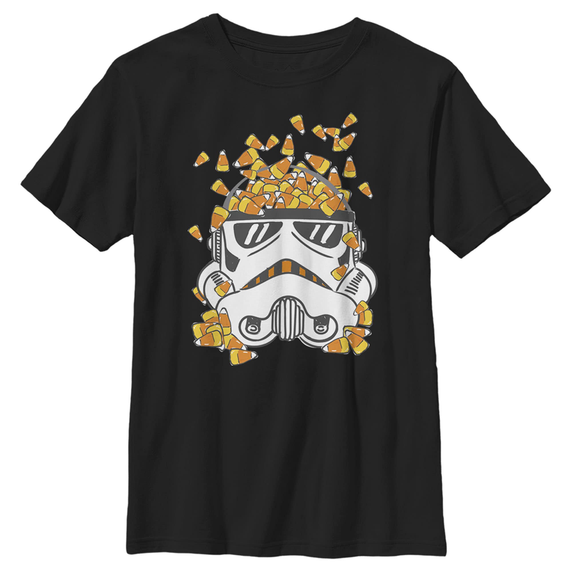 Star Wars Boys Candy Corn Helmet Graphic T-Shirt - Cool Halloween Costume & Everyday Wear for Kids