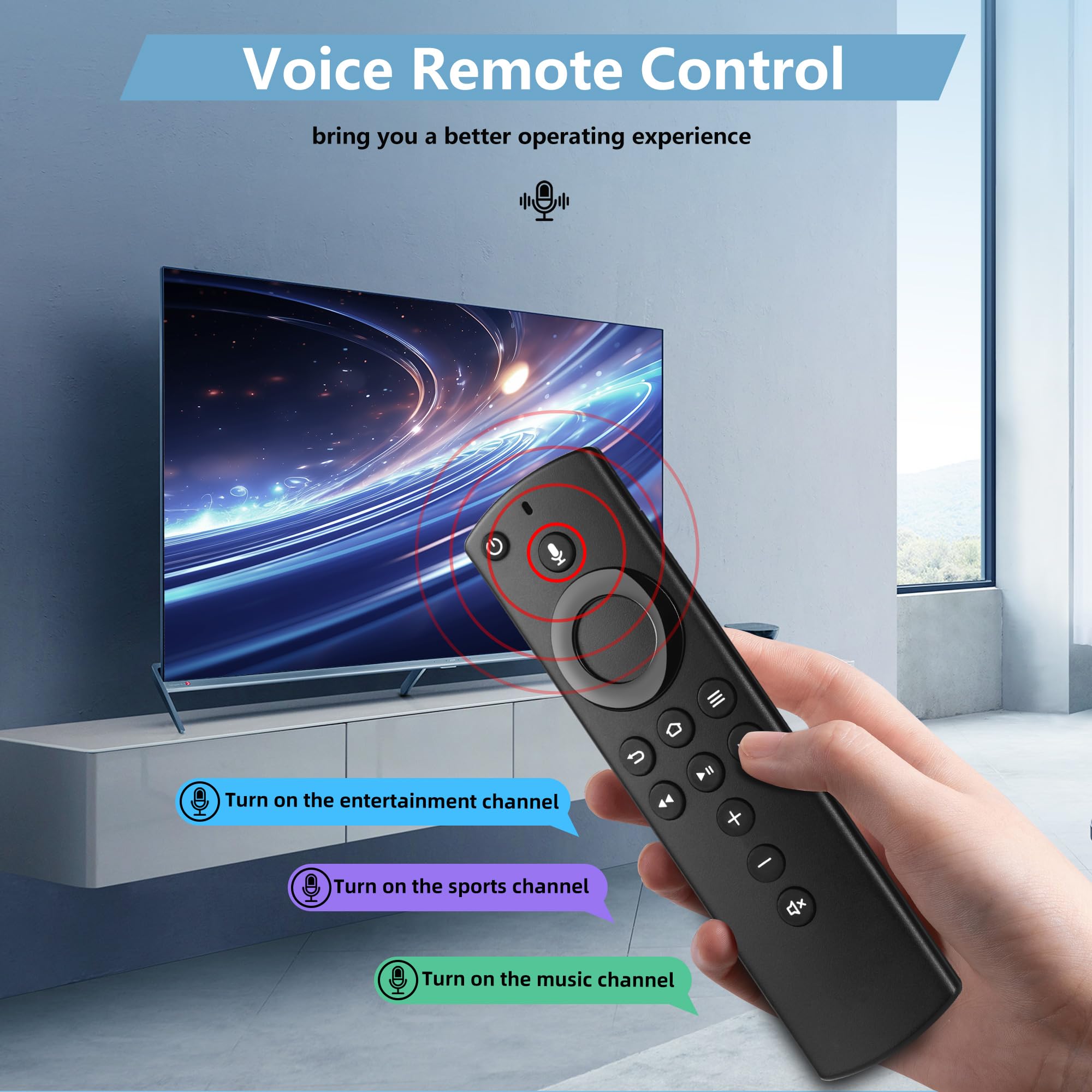 2nd Gen Replacement Remote Control for Amazon Fire TV Stick & Fire TV Cube - Compatible with AMZ Smart TVs (Not for Insignia/Toshiba/Pioneer) | Perfect for Streaming, Gaming & Smart Home Control