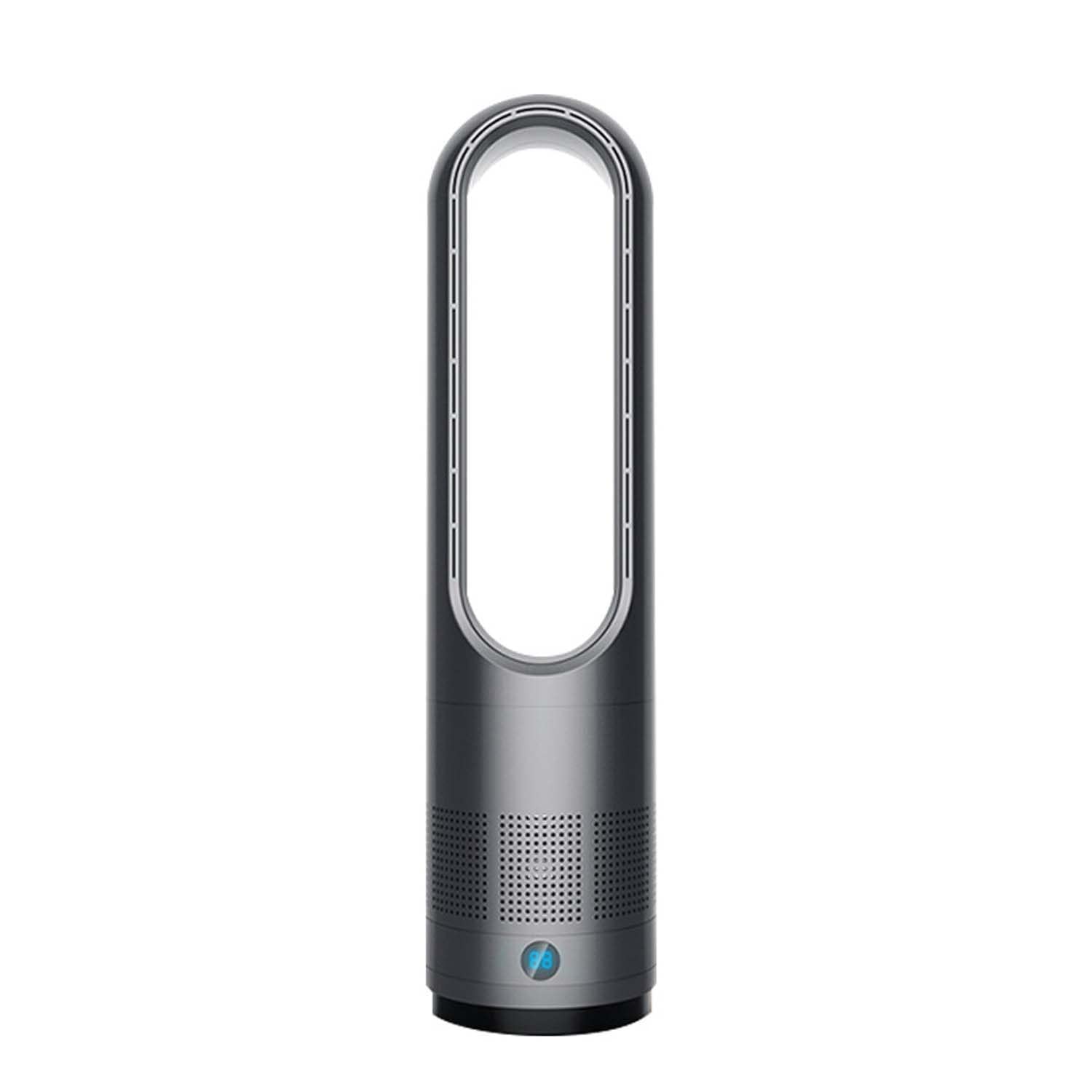 Bladeless Tower Fan with Remote Control - 8 Speed Settings, LED Display, 8H Timer & 80° Oscillation - Quiet Cooling Fan for Bedroom, Office, Living Room - Easy Clean Grey Floor/Table Fan (Ideal for Summer, Home, Workspace & Nursery)