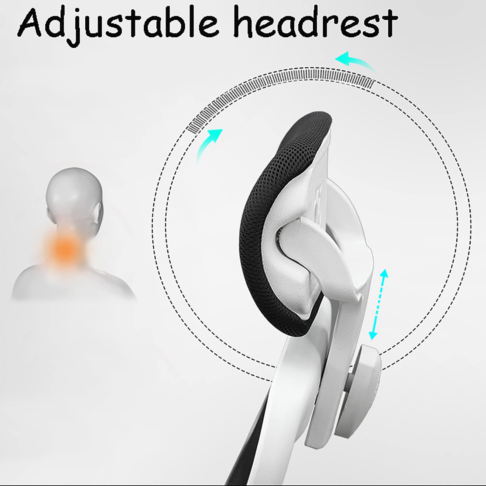 Ergonomic Gaming Chair with Adjustable Height, 360° Swivel, Headrest & Lumbar Support - Comfortable Computer Office Chair for PC Gamers and Remote Workers
