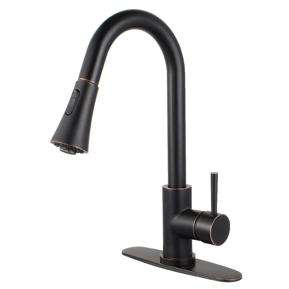 **Concord Single Handle Pull Down Kitchen Faucet - Modern Stainless Steel Sink Faucet with High Arc Spout & Sprayer for Easy Dishwashing & Cooking**    *(Use Cases: Perfect for home kitchens, restaurants, and RVs – ideal for washing dishes, filling pots, and food prep.)*