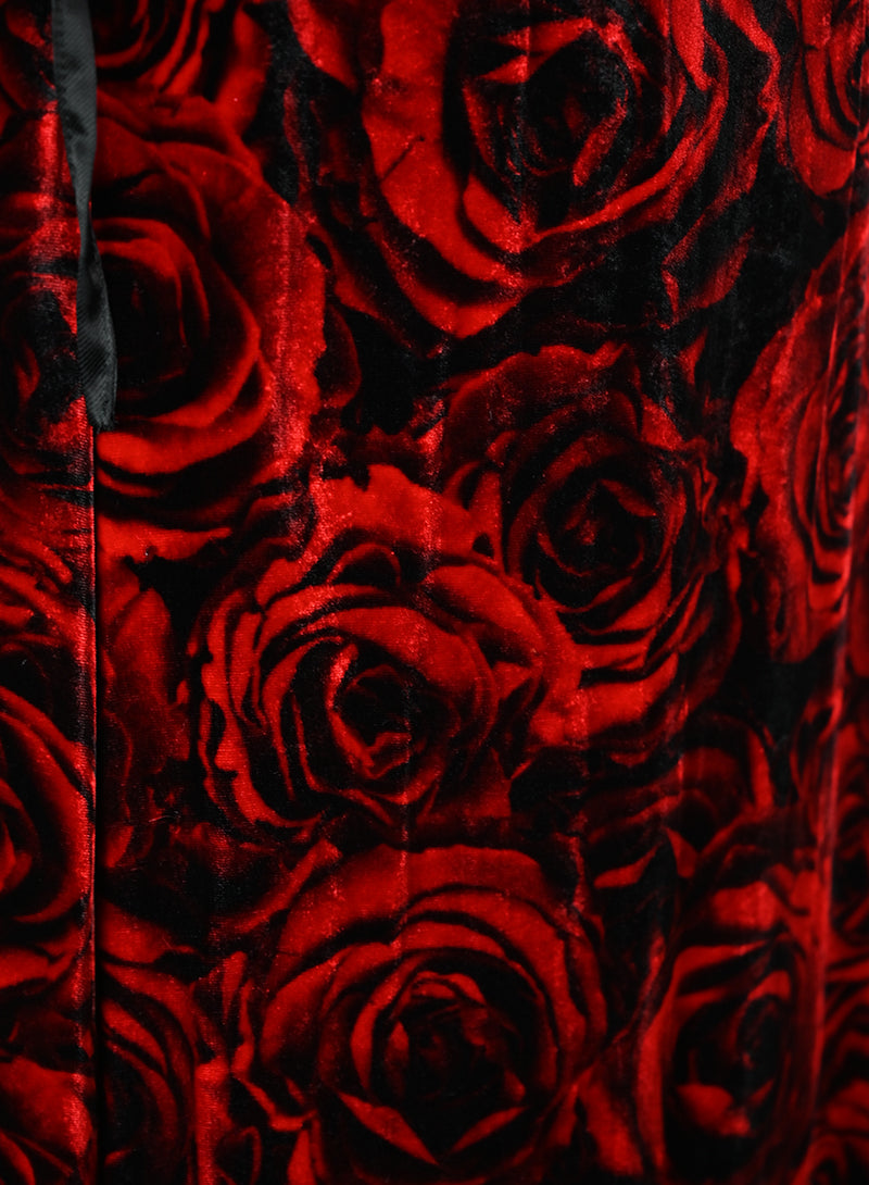 Dries Van Noten Floral Print Dress with Red Roses - Size 40 | Elegant Women's Fashion for Parties & Special Occasions