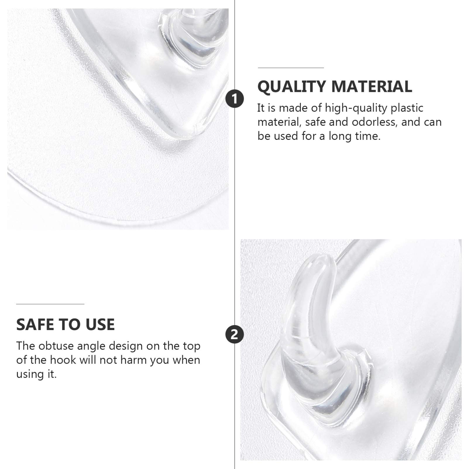 8-Piece Cabilock No Trace Adhesive Hooks - Heavy Duty Wall Hooks for Clothes, Towels & Home Organization - Strong Waterproof Mounting Hooks for Bathroom, Kitchen & Bedroom (White) - Perfect for Hanging Robes, Keys, Hats & Decor