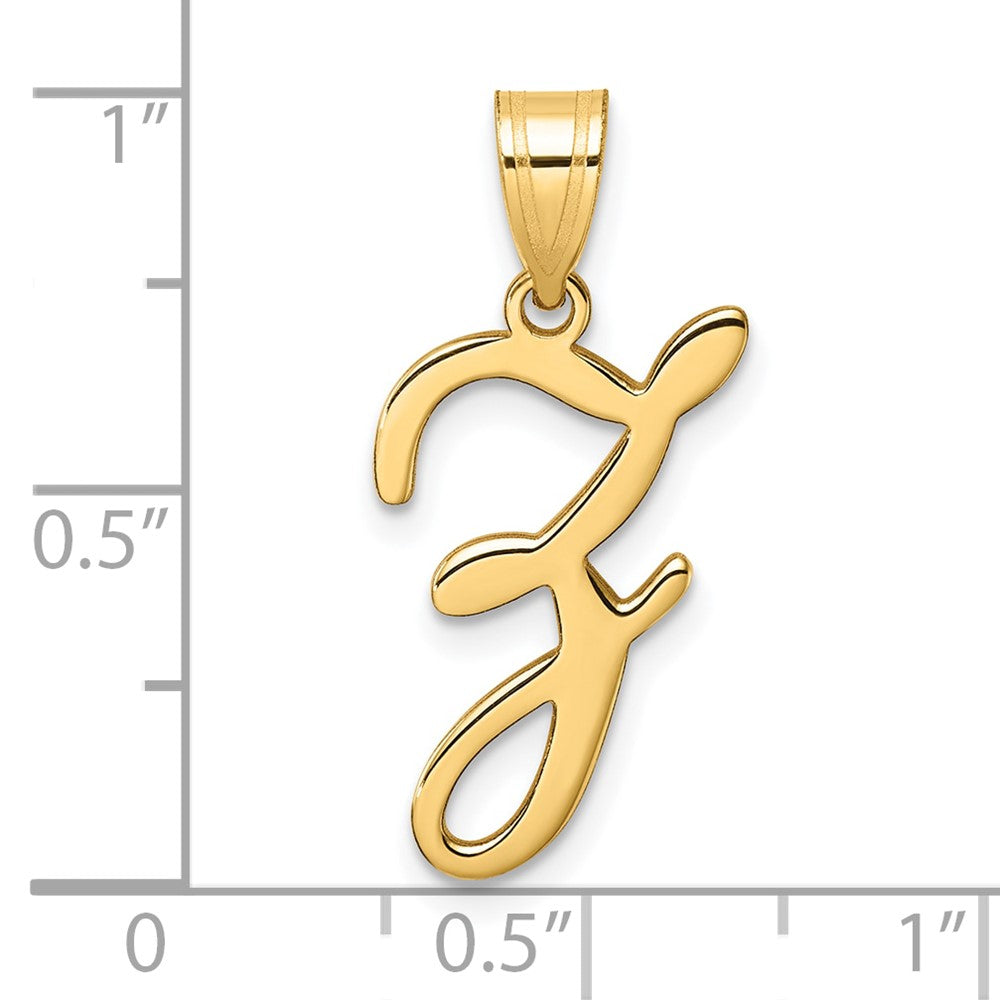 Gold Large Letter Z Script Initial Pendant Necklace - Elegant Monogram Jewelry for Women | Perfect for Birthdays, Anniversaries & Personalized Gifts (Model YC1540Z)