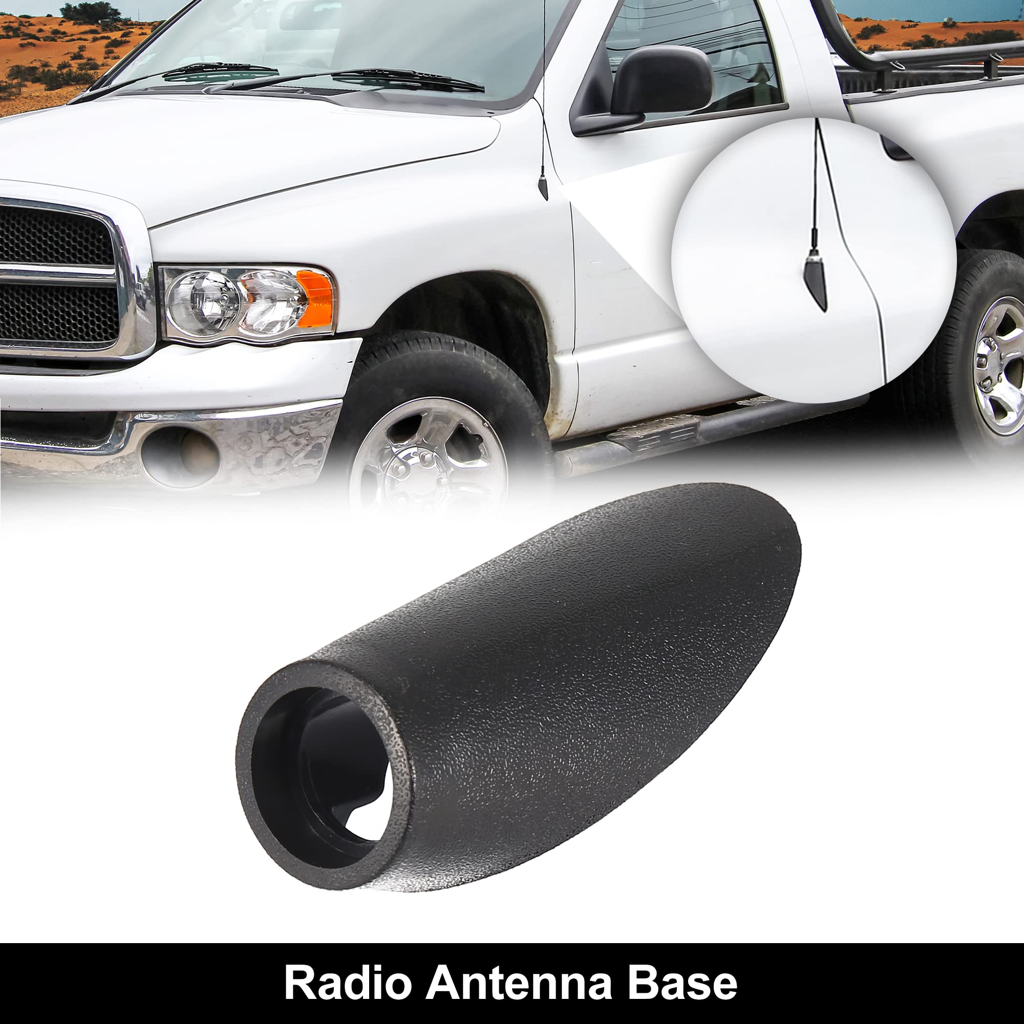 X AUTOHAUX 5064395 Replacement Radio Antenna Mount Base Adapter Compatible with Dodge Ram 1500/2500/3500 - Perfect for Truck Upgrades & Off-Road Adventures
