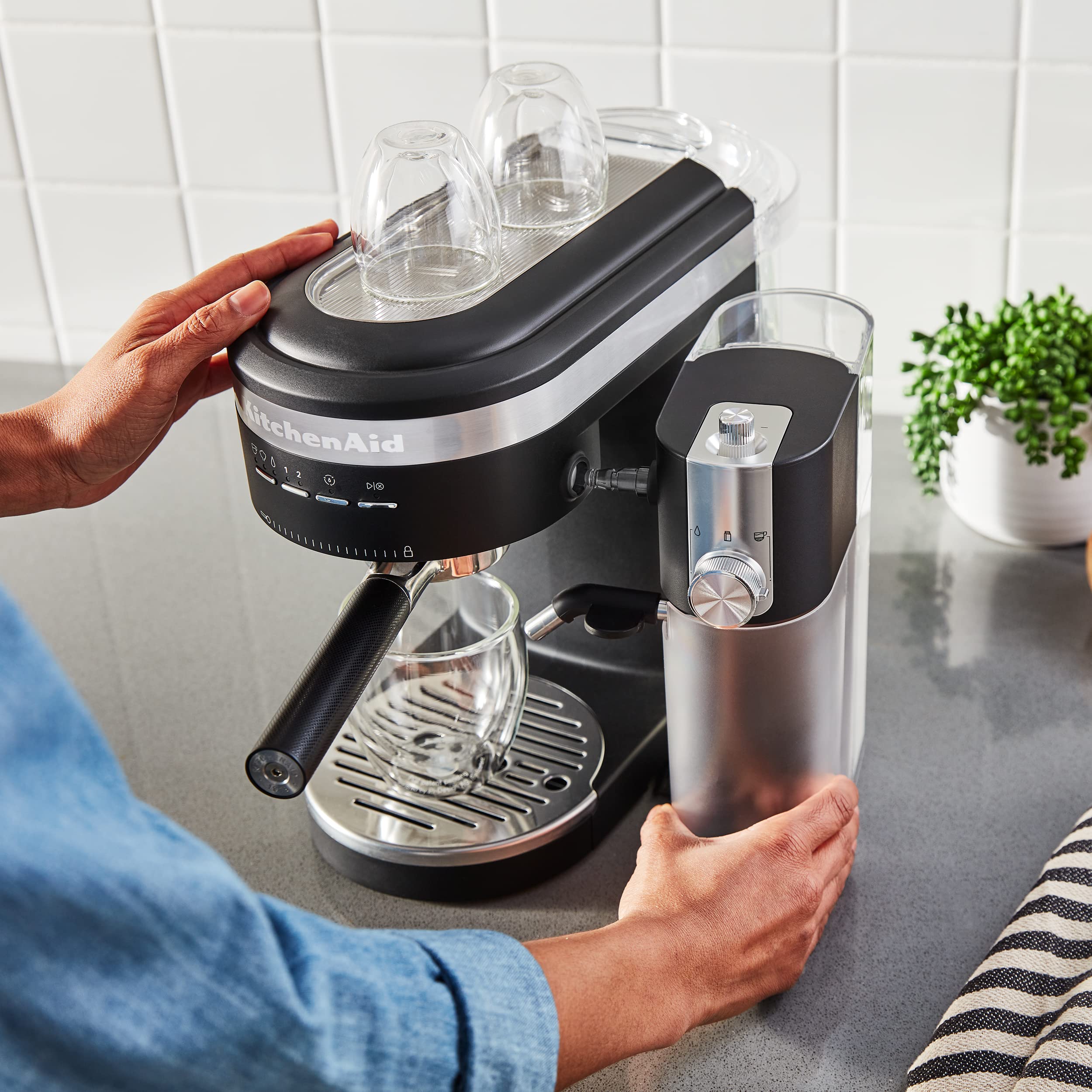 KitchenAid KESMK4 Automatic Milk Frother Attachment for Coffee & Latte - Perfect for Home Baristas & Coffee Lovers