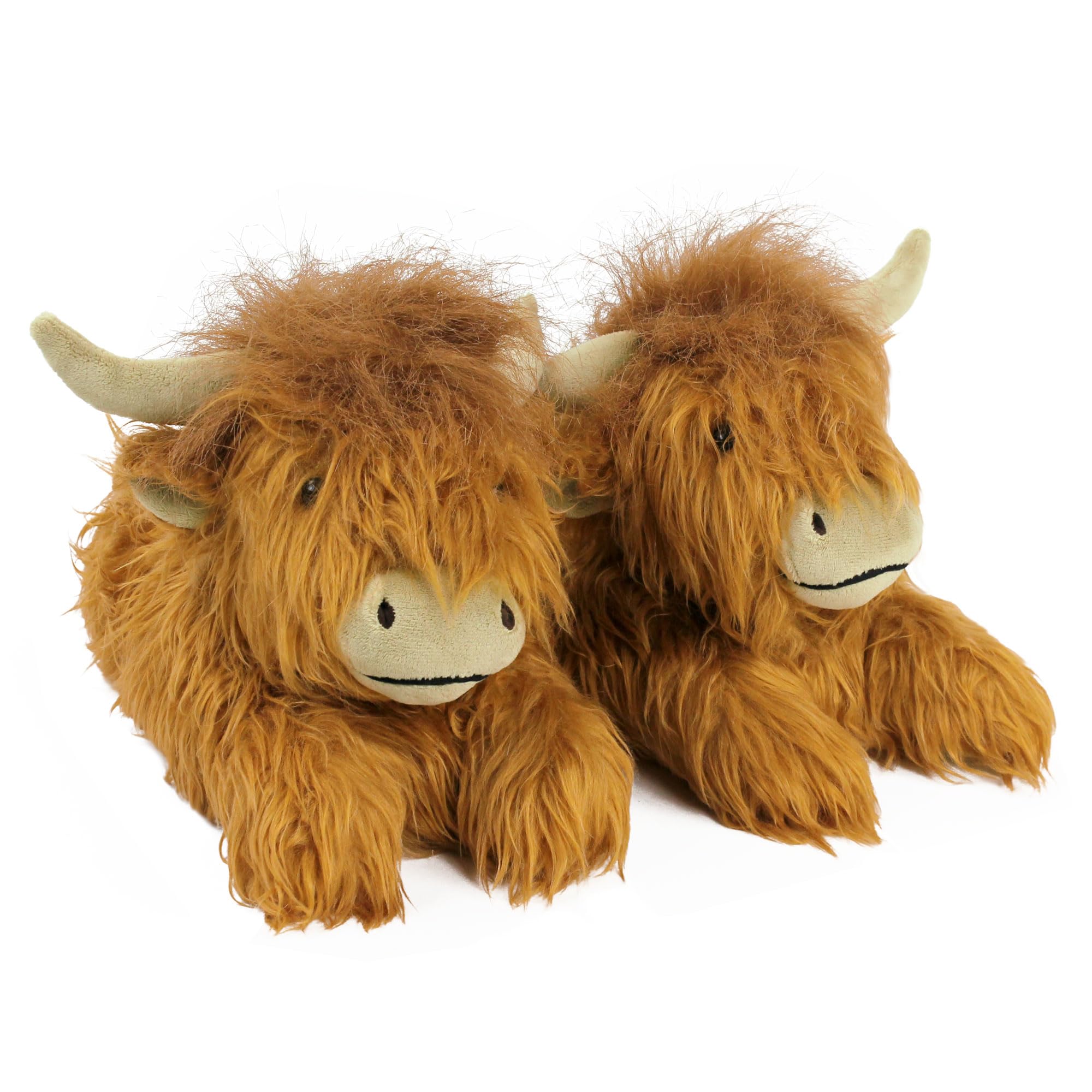 Original Highland Cattle Slippers for Women & Men - Soft Plush Highland Cow House Shoes for Adults | Cozy Indoor/Outdoor Wear for Winter, Home, and Gift Giving