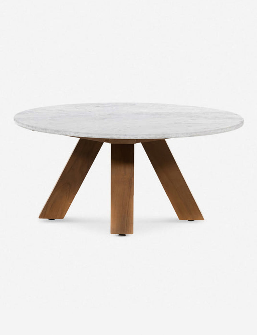 Round Coffee Table for Indoor and Outdoor Use - Durable & Weather-Resistant - Perfect for Patio, Garden, or Living Room Decor